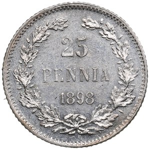 Finland, Russia 25 Penniä 1898 L
