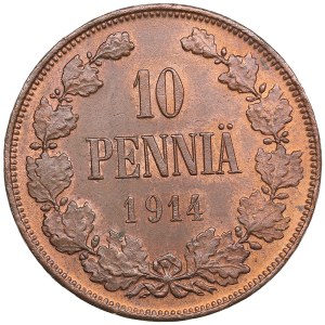 Finland, Russia 10 Penniä 1914
