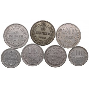 Gorup of Russia, USSR Silver Coins (7)