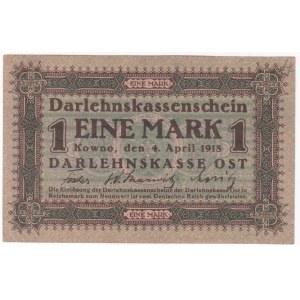 Germany (Occupation of Lithuania), Kowno (Kaunas) 1 Mark 1918