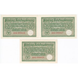 Germany 50 Reichspfennig - Consecutive numbers (3)