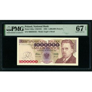 Poland 1000000 Zlotych 1993 - PMG 67 EPQ Superb Gem Unc