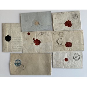 Estonia, Russia - Group of prephilately envelopes 1801, 1837, 1845, 1847, 1850, 1854, 1876 (7)