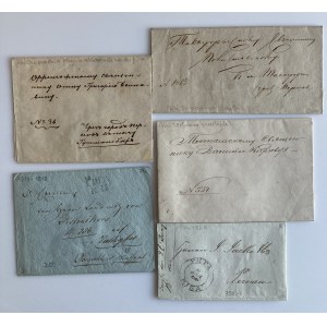 Estonia, Russia - Group of prephilately envelopes 1810-18, 1829, 1850, 1858, 1857-60 (5)
