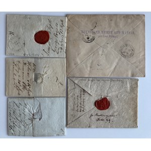 Estonia, Russia - Group of envelopes 1813, 1820, 1823, 1898, ? (5)