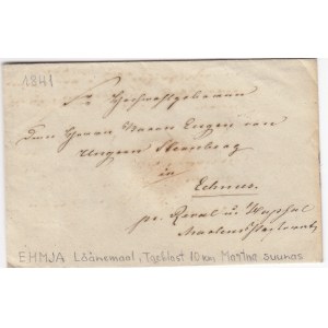 Estonia, Russia prephilately envelope Ehmja-Dorpat 1841