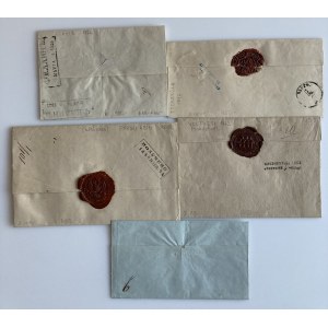 Estonia, Russia - Group of prephilately envelopes 1848, 1851, 1852, 1862, 1877 (5)