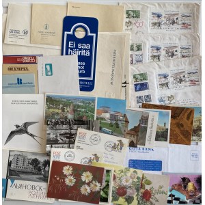 Group of Stamps, postcards, envelopes, brochures etc - Mostly Estonia, Russia USSR, Sweden
