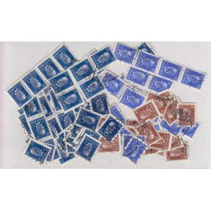 Group of cancelled stamps: Estonia - K.Päts 50, 30, 25 senti.