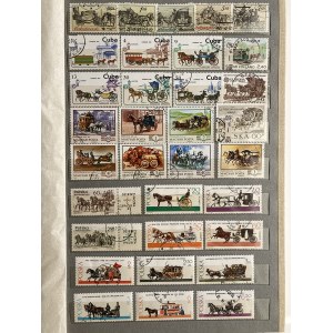 Collection of stamps: Mostly vehicles - Different countries
