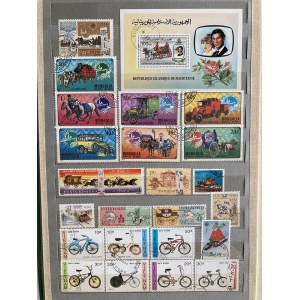 Collection of stamps: Mostly vehicles - Different countries