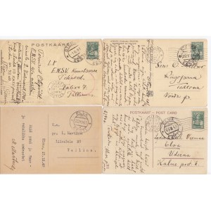 Estonia, Russia cancelled postcards 1940-1943 (4)