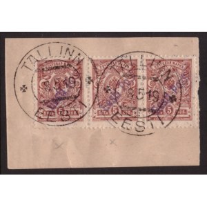 ESTONIA, Russia - Reval stamp 5 Kop with Eesti Post overprint 7.5.1919