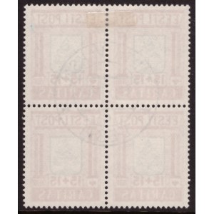 ESTONIA stamps 1938 CARITAS 15+15 senti MiNo.132 used 4 block