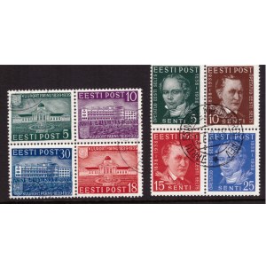 ESTONIA stamps 1938 SOCIETY OF ESTONIAN SCOURS 1938 and PÄRNU 1939 MiNo.Bl.2 and Bl4. used stamps