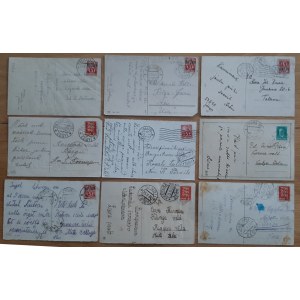 ESTONIA postcards postal history AG (postal agency) cancels