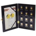 Set of 12 gold replicas, The Million Dollar Set collection, Berlin Mint
