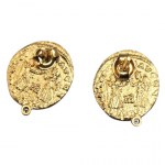 Boucles d'oreilles en argent plaqué or avec zircons, uniques, MMArte