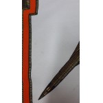 Echarpe en blanc-vert-orange