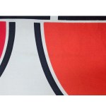 Echarpe en soie orange et blanche LANCOME des années 1970.