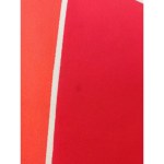 Echarpe en soie orange et blanche LANCOME des années 1970.
