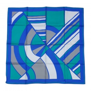 Silk scarf in blue, green and white THOMSON