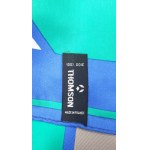 Silk scarf in blue, green and white THOMSON