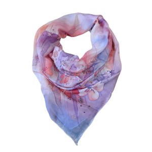 Echarpe en soie ( ?) rose lilas