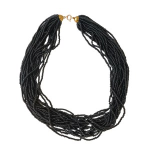 Black multi-row necklace