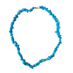 Collier en howlite bleue