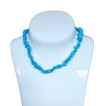 Collier en howlite bleue