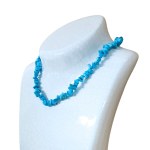 Collier en howlite bleue