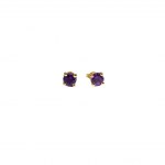Boucles d'oreilles en or avec améthystes (18k)