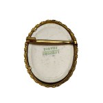Broche ovale en porcelaine Limoges, France