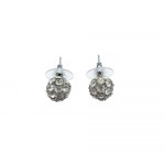Boucles d'oreilles vissées en argent sterling avec zircons