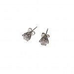 Boucles d'oreilles en argent avec grands zircons W. KRUK (925)