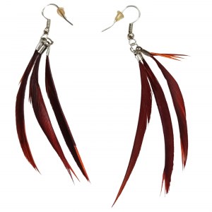 Boucles d'oreilles avec plumes