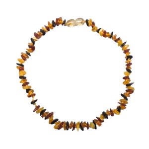 Collier d'ambre multicolore