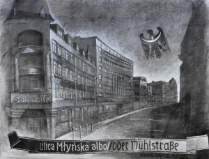 Henryk WANIEK (ur. 1943), „Ulica Młyńska albo/oder Mühlstrasse”, 2001