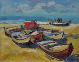 Jan DUTKIEWICZ (1911-1983), „Łodzie nad brzegiem morza”