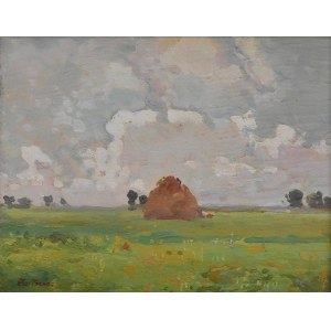 Iwan TRUSZ (1869-1940), „Pejzaż ze stogiem”