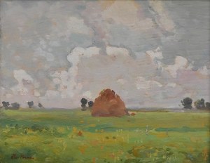 Iwan TRUSZ (1869-1940), „Pejzaż ze stogiem”