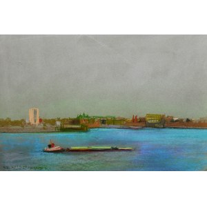 Stanislaw WIŚNIEWSKI (1936-2016), Hudson River Wharf, circa 1971.