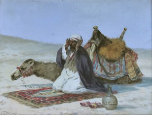 Adam SETKOWICZ (1876 - 1945), „Modlący się Arab”