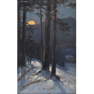 Carl Ernst MORGENSTERN (1847-1928), „Zachód słońca w górach”