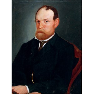 Malarz nieokreślony, XIX w., Portret mężczyzny z cygarem, 1873