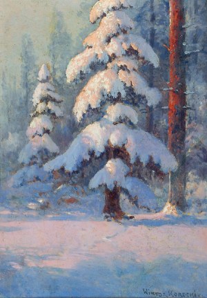 Wiktor KORECKI (1890-1980), Pejzaż zimowy