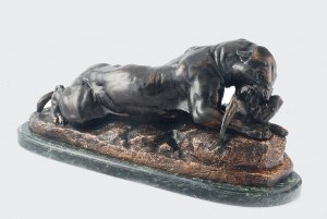 Louis Antoine BARYE (1796-1875), Jaguar pożerający zająca