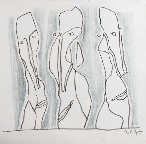 Leszek DUTKA (1921-2014), Trzy postacie, 1997