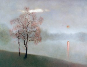 Dawid ZDOBYLAK (ur. 1993), Pejzaż z mgłą, 2017